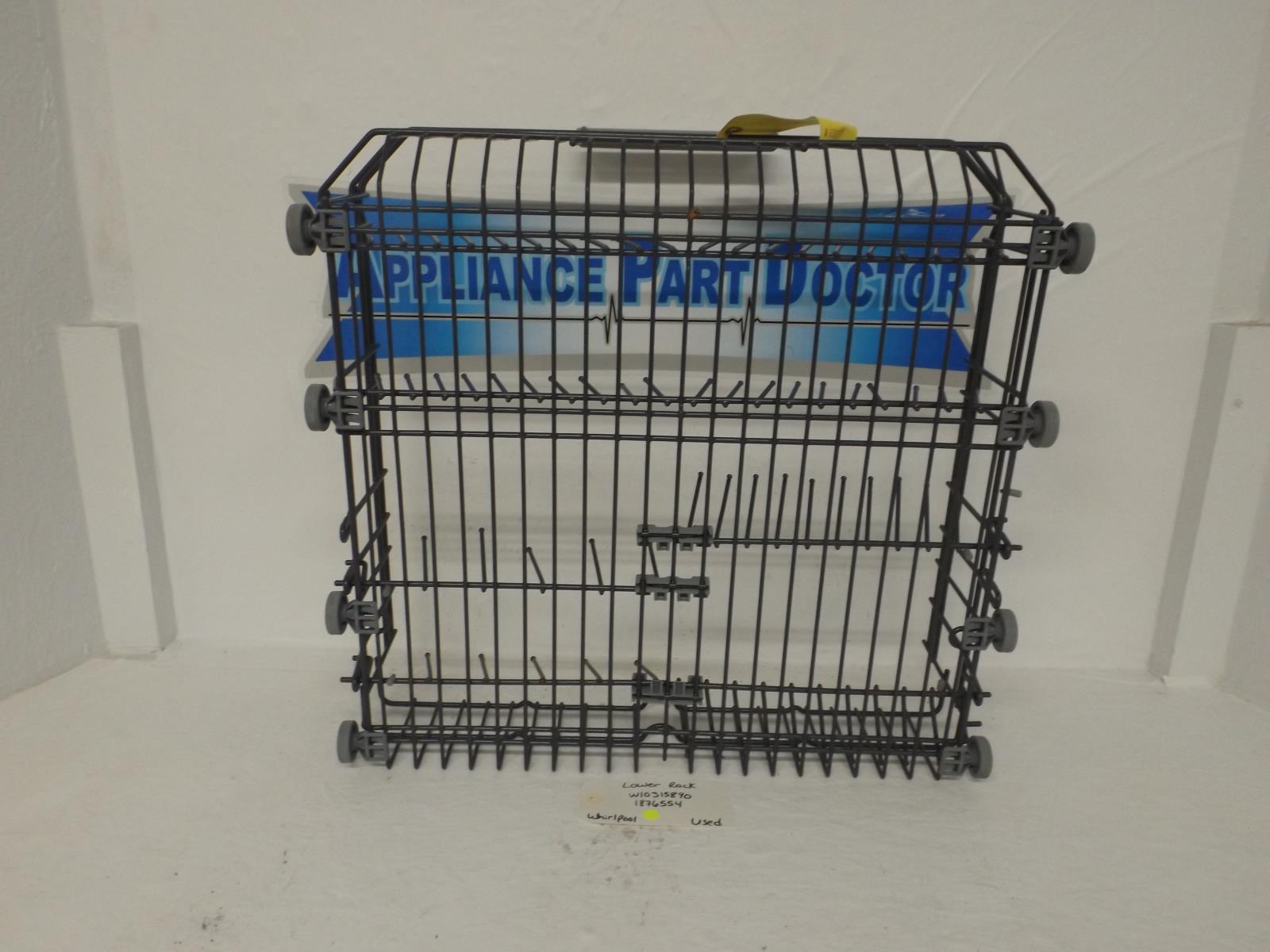 Whirlpool Dishwasher W10315890 1876554 Lower Rack Used Whirlpool Dishwasher W10315890 1876554 Lower Rack Used